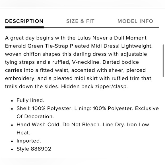 Lulus Never a Dull Moment Emerald Green Tie-Strap Pleated Midi Dress - Picture 5 of 8